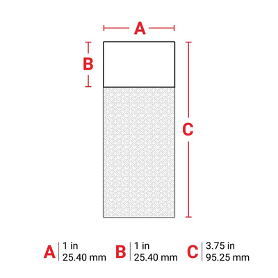 Brady B-427 Self-laminating Vinyl on White/Transparent Cable Labels, 95.25mm Label Length