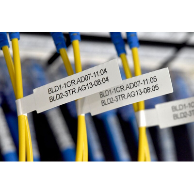 Brother Black on Yellow Label Printer Tape, 45 mm Width, 45mm Label Length, 21mm Label Width