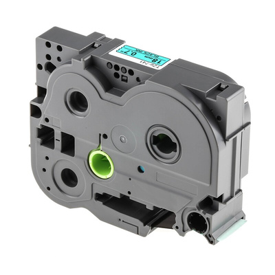 Brother Black on Green Label Printer Tape, 8 m Length, 18 mm Width