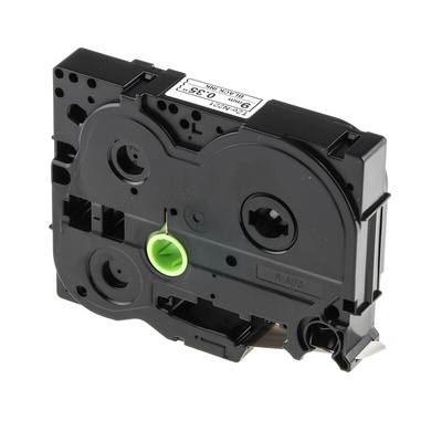 Brother Black on White Label Printer Tape, 8 m Length, 9 mm Width