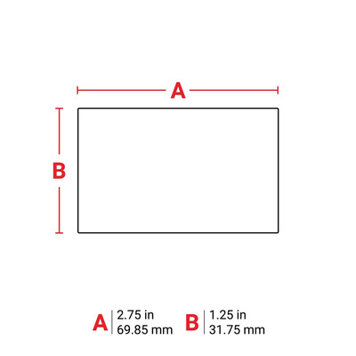 Brady B-423 on White Label Printer Labels, 31.75mm Label Length