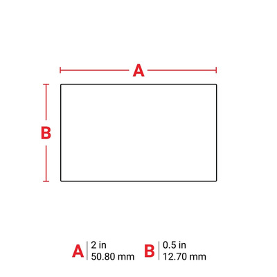 Brady B-423 on White Label Printer Labels, 12.7mm Label Length