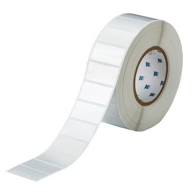 Brady B-434A Metallised Polyester on Silver Label Printer Labels, 25.4mm Label Length