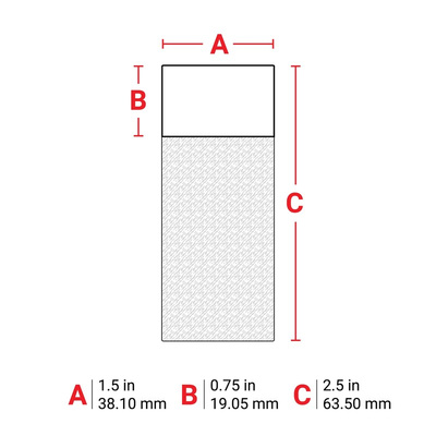 Brady B-417 Black on Transparent/White Label, 38.1 mm Width