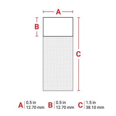 Brady B-417 Black on Transparent/White Label, 12.7 mm Width