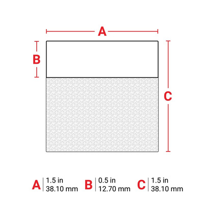 Brady B-417 Black on Transparent/White Label, 38.1 mm Width