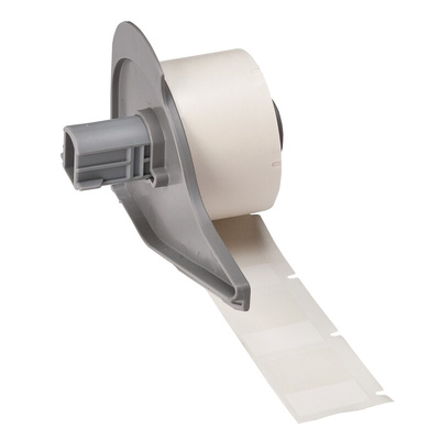 Brady B-417 Black on Transparent/White Label Printer Label, 25.4 mm Width