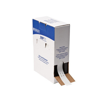 Brady B-109 Black on White Label Printer Label, 19.05 mm Width, 76.2mm Label Length, 19.05mm Label Width
