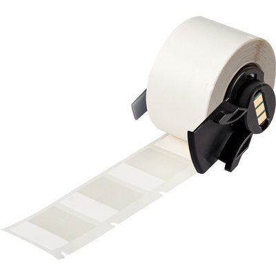 Brady B-427 Black on White/Transparent Label Printer Tape, 25.40 mm Width, 31.75mm Label Length, 25.4mm Label Width