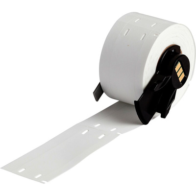Brady B-109 Black on White Label Printer Label, 12.00 mm Width, 50.00mm Label Length, 12mm Label Width