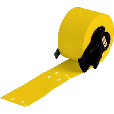 Brady B-109 Black on Yellow Label Printer Label, 19.05 mm Width, 76.20mm Label Length, 17.78mm Label Width