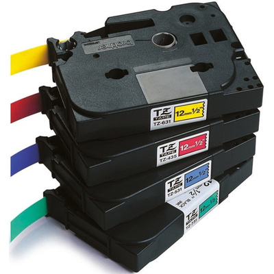 Brother Blue on White Label Printer Tape, 8 m Length, 36 mm Width