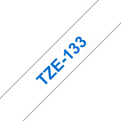 Brother Blue on Clear Label Printer Tape, 8 m Length, 12 mm Width