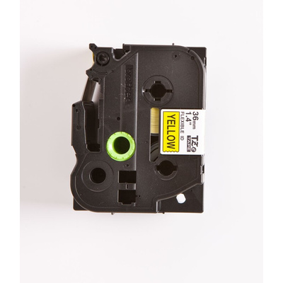 Brother Black on Yellow Label Printer Tape, 8 m Length, 36 mm Width