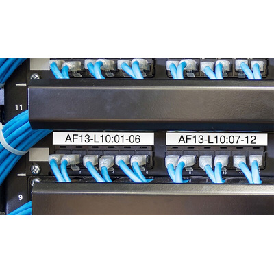 Brother Black on White Label Printer Tape, 8 m Length, 18 mm Width