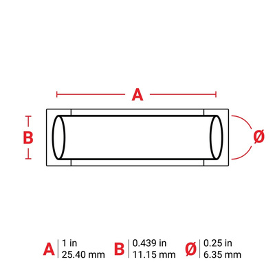 Brady B-342 PermaSleeve Black on White Label Printer Tape, 25.78 mm Width, 11.15mm Label Length