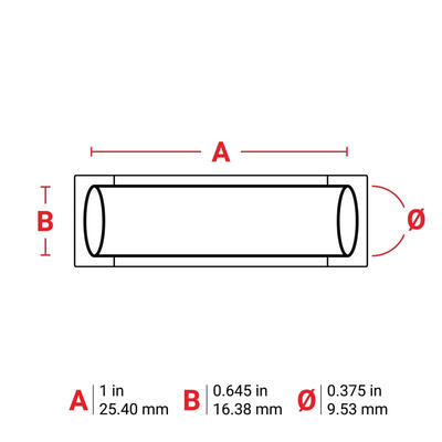Brady B-342 PermaSleeve Black on White Label Printer Tape, 25.78 mm Width, 16.38mm Label Length