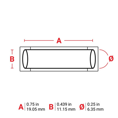 Brady B-342 PermaSleeve Black on White Label Printer Tape, 19.1 mm Width, 11.15mm Label Length