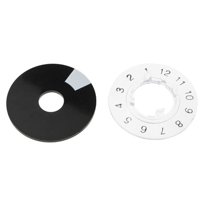 RS PRO Potentiometer Dial, 21mm Knob Diameter, Black, 6, 6.35 mm, 35 mm Shaft, For Use With Rotary Switch