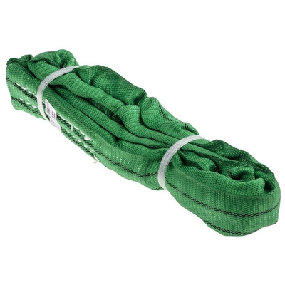 RS PRO 0.5m Green Lifting Sling Round, 2t