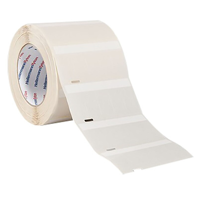 HellermannTyton Helatag Transparent/White Cable Labels, 50.8mm Width, 36.5mm Height, 1000 Qty