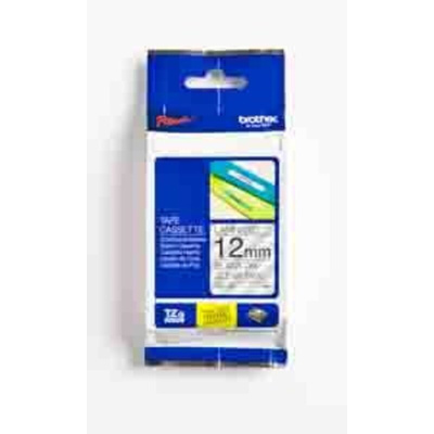Brother Black on Transparent Label Printer Tape, 8 m Length, 12mm Label Length