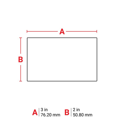 Brady B-423 on White Label Printer Labels, 50.8mm Label Length