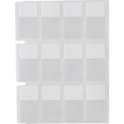 Brady B-427 Self-laminating Vinyl on White/Transparent Cable Labels, 19.05mm Label Length