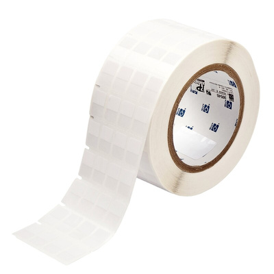 Brady B-427 Self-laminating Vinyl on White/Transparent Cable Labels, 19.05mm Label Length