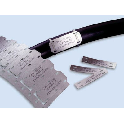 TE Connectivity CM-SCE White Cable Labels, 50.8mm Width, 6.4mm Height, 250 Qty