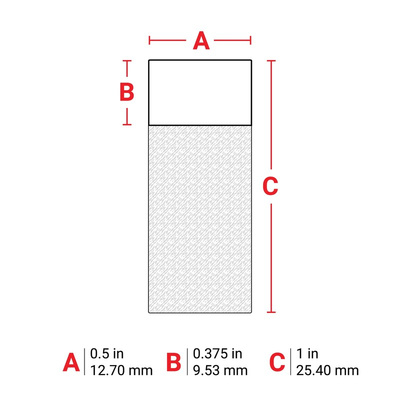 Brady B-417 Black on Transparent/White Label, 12.7 mm Width