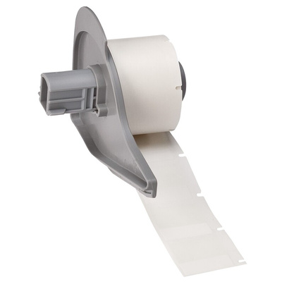 Brady B-417 Black on Transparent/White Label Printer Label, 25.4 mm Width