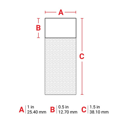 Brady B-417 Black on Transparent/White Label, 25.4 mm Width