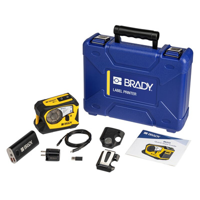 Brady M211 Handheld Label Printer Kit, 19.05mm Max Label Width, Euro Plug, UK Plug, US Plug