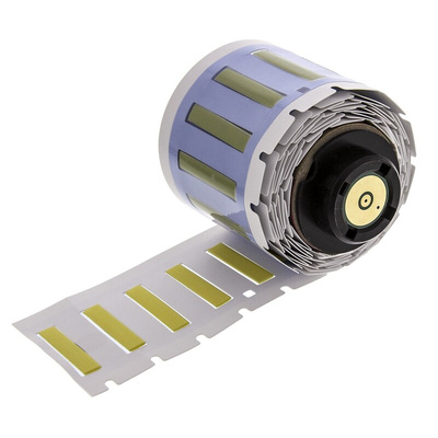 Brady R4310 Yellow Heatshrink Labels, 25.4mm Width, 4.62mm Height, 100 Qty