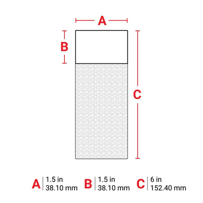 Brady B-427 Self-laminating Vinyl Transparent/White Cable Labels, 38.1mm Width, 152.4mm Height, 50 Qty