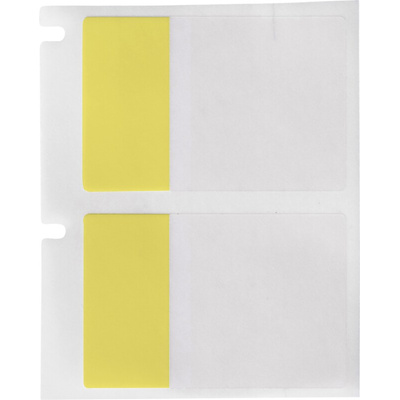 Brady B-427 Self-laminating Vinyl Transparent/Yellow Cable Labels, 25.4mm Width, 38.1mm Height, 250 Qty