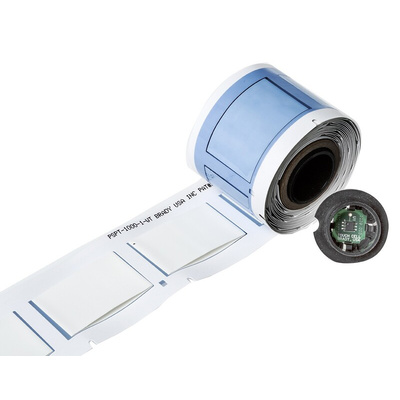 Brady R4310 White Heatshrink Labels, 25.4mm Width, 42.34mm Height, 50 Qty