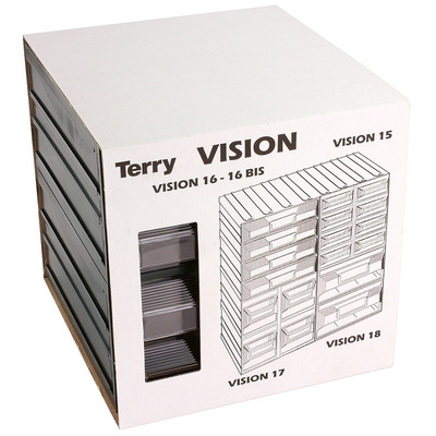 Terry 4 Drawer Storage Unit, Plastic, 208mm x 208mm x 222mm