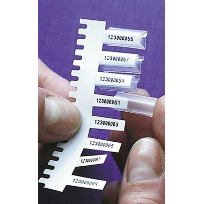 Brady White Cable Labels, 15mm Width, 4.2mm Height, 2500 Qty
