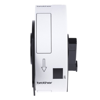 Brother White Black Print Label Roll, 90mm Width, 29mm Height, 400Per Roll Qty