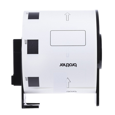 Brother White Black Print Label Roll, 62mm Width, 29mm Height, 800Per Roll Qty