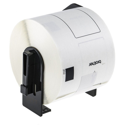 Brother White Black Print Label Roll, 100mm Width, 62mm Height, 300Per Roll Qty
