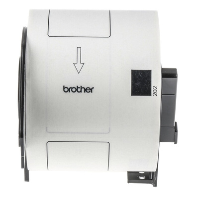 Brother White Black Print Label Roll, 100mm Width, 62mm Height, 300Per Roll Qty