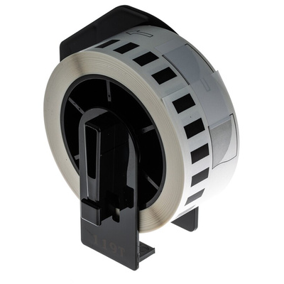 Brother White Black Print Label Roll, 29mm Width, 1 Roll Qty