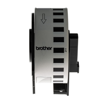 Brother White Black Print Label Roll, 29mm Width, 1 Roll Qty