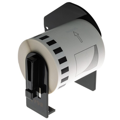 Brother White Black Print Label Roll, 62mm Width, 1 Roll Qty