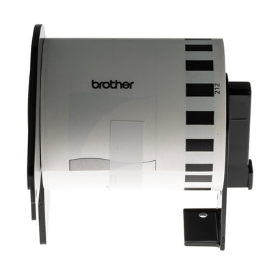 Brother White Black Print Label Roll, 62mm Width, 1 Roll Qty