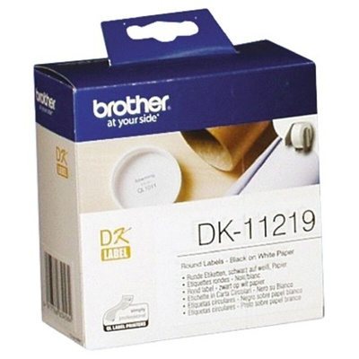 Brother White Black Print Label Roll, 1200Per Roll Qty