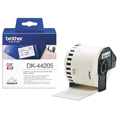 Brother White Black Print Label Roll, 62mm Width, 1 Roll Qty